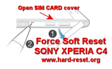 soft reset / reboot sony xperia c4 (dual)