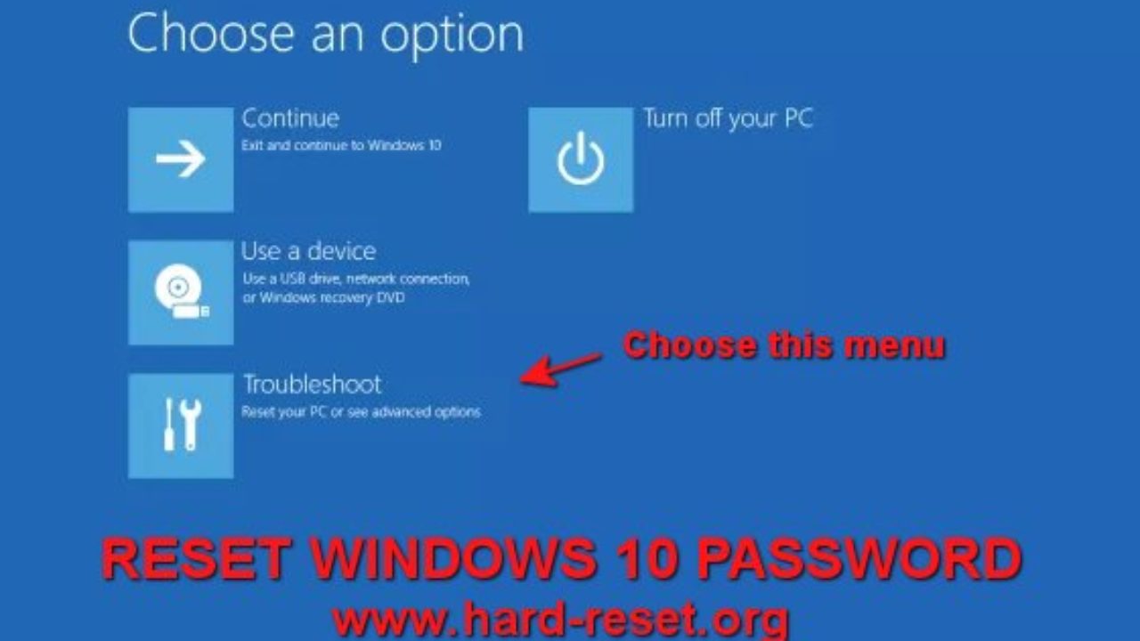 microsoft master password reset