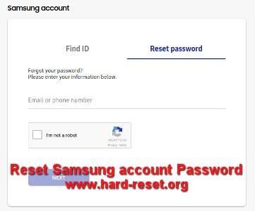 how to reset or restore samsung account forgot password