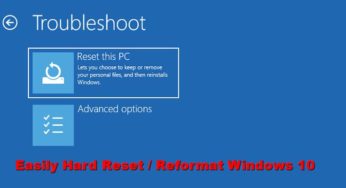 How to Easily Reformat MICROSOFT WINDOWS 10 To Factory Default with Safety Hard Reset?