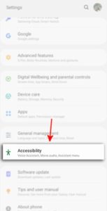 samsung a01 talkback