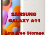 how to fix low free storage issues on samsung galaxy a11