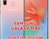 solutions to fix low free storage insufficient on samsung galaxy m40