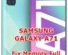 solution to fix low free storage on samsung galaxy a71