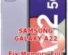 how to fix memory full problems on samsung galaxy a22