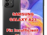 how to fix memory full problems on samsung galaxy a23