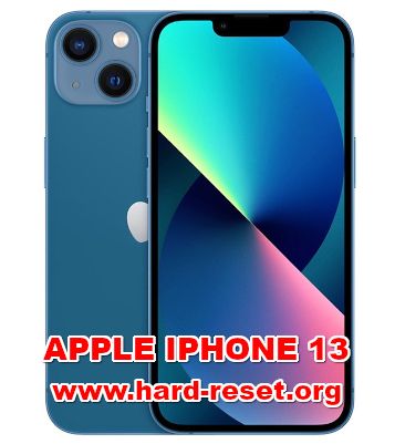 hard reset apple iphone13