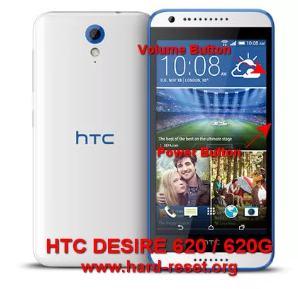 hard reset htc desire 620 / 620g