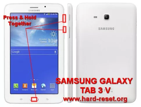 hard reset samsung galaxy tab 3 v / tab 3 ve