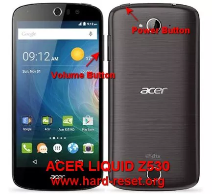 hard reset acer liquid z530