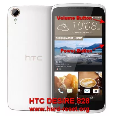 hard reset htc desire 828