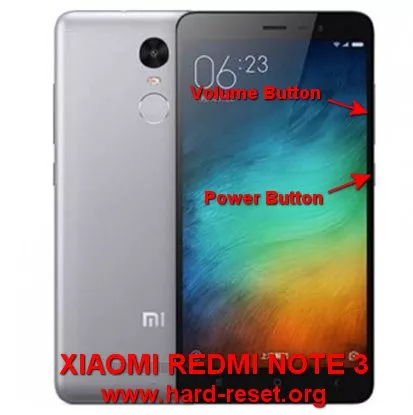 hard reset xiaomi redmi note 3 (pro)