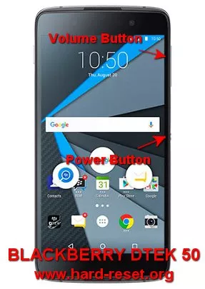hard reset blackberry dtek50