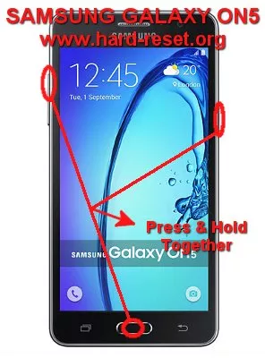 hard reset samsung galaxy on5 pro