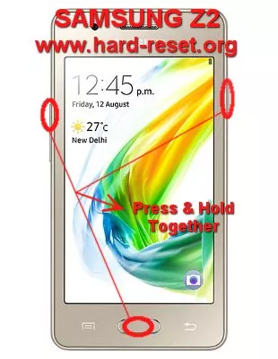 hard reset samsung z2 tizen