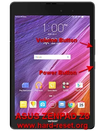 hard reset asus zenpad z8