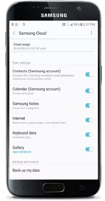 hard reset samsung cloud backup