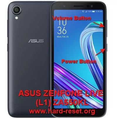 hard reset asus zenfone live l1 za550kl