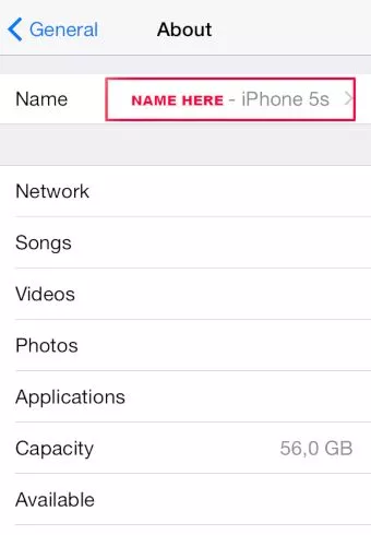hard reset iphone ipad rename device name