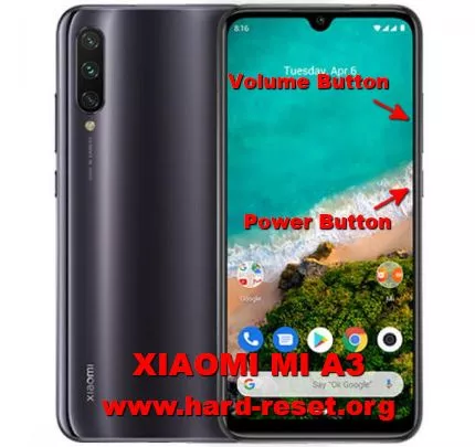 hard reset xiaomi mi a3 android one