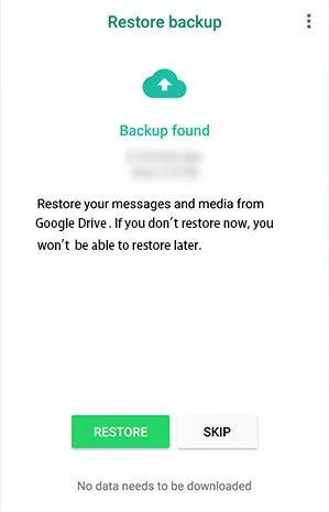 how to restore whatsapp backup data