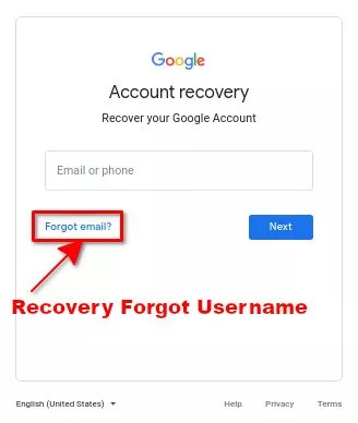 hardreset recovery forgot google account username or email